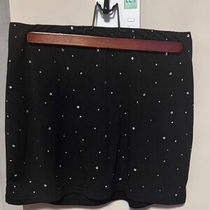 Chic Black Sequin Mini Skirt